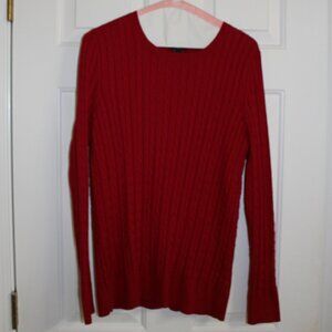 Talbots Women’s 1X long sleeve sweater; Red